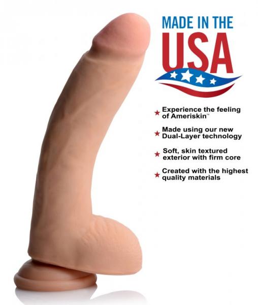 Usa Cocks 10in Ameriskin Dildo Light