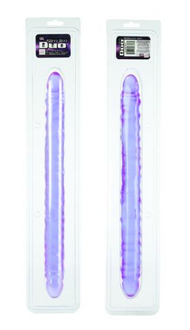 Translucence Slim Jim Duo Double Dong 17.5 Inch Purple