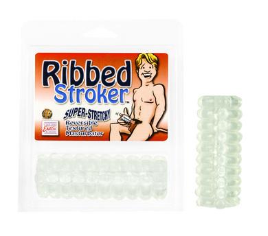 Ribbed Reversible Masturbation Stroker Clear