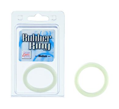 White Rubber Cock Ring Medium