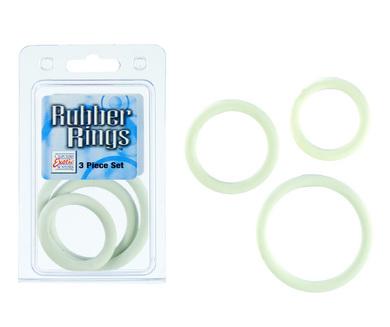 Rubber Ring White 3 Piece Set