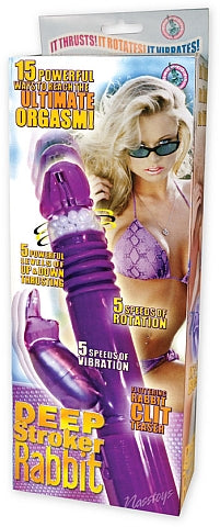 Deep Stroker Rabbit Vibe With Clit Stimulator Purple