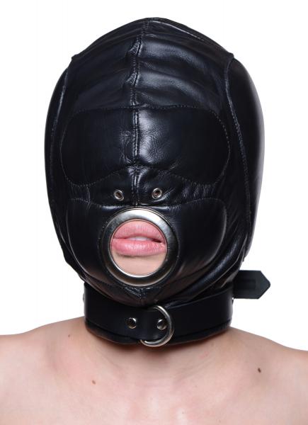 Leather Padded Hood With Mouth Hole Medium/Large