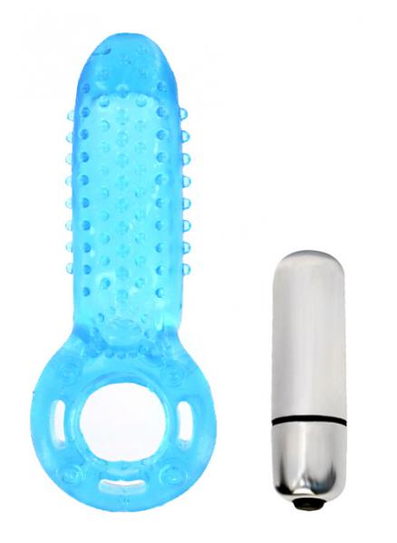 Powerful Bullet Cock Ring Blue