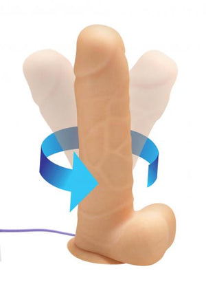 Turning Tom Rotating Dildo Beige