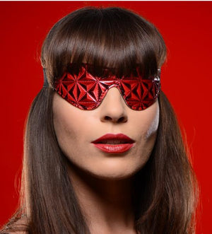 Crimson Full Blackout Embossed Blindfold