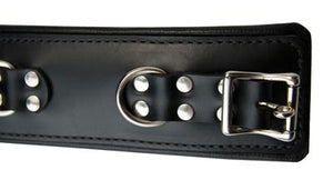 Leather Padded Premium Locking Wrist Restraints Black