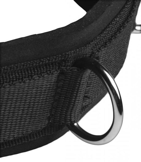 Neoprene Bondage Collar With D Rings