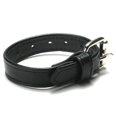 Buckle Leather C*Ck Ring Black