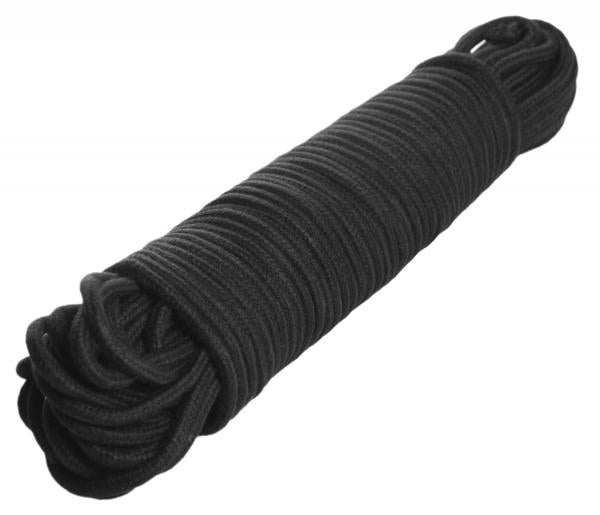 96 Foot Cotton Bondage Rope Black