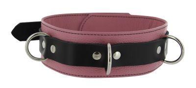 Strict Leather Deluxe Locking Collar Pink And Black