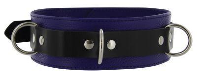 Strict Leather Deluxe Locking Collar Blue And Black