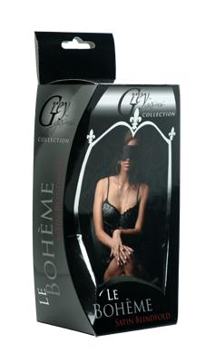 Le Boheme Satin Blindfold Black