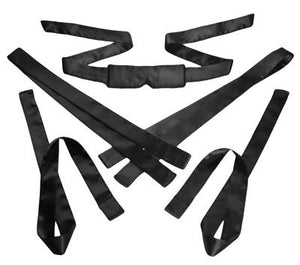 Bordeaux 5 Piece Satin Bondage Set Black