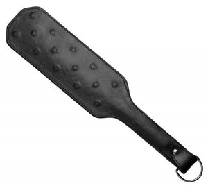 Spiked Leather Fraternity Paddle Black