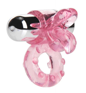 Lick Her Vibrating Cock Ring Pink