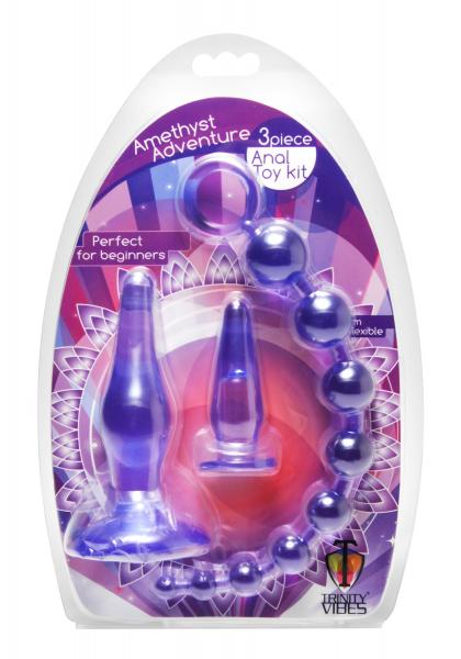 Amethyst Adventure 3 Piece Anal Toy Kit