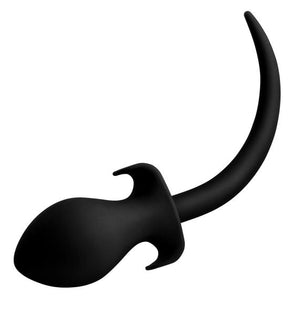 Woof Xl Silicone Puppy Tail Butt Plug Black