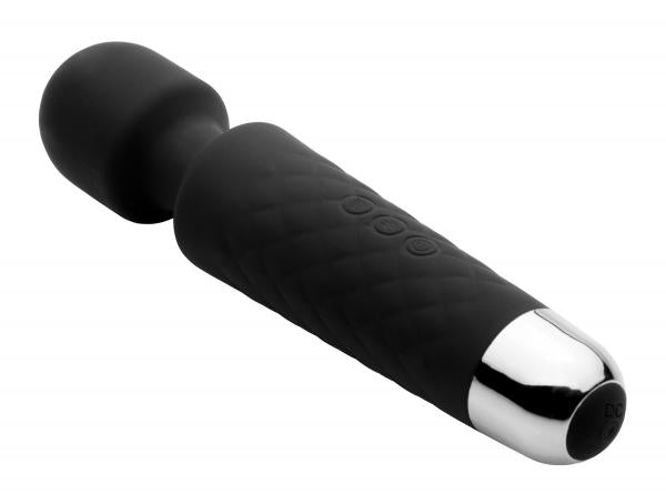 Deep Velvet 18 X Silicone Massage Wand Black