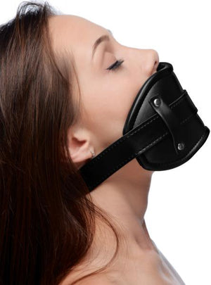 Strict Cock Head Silicone Mouth Gag Black