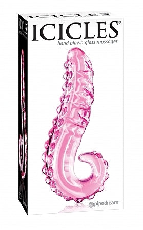 Icicles No 24 Glass Dong 6 Inches Pink