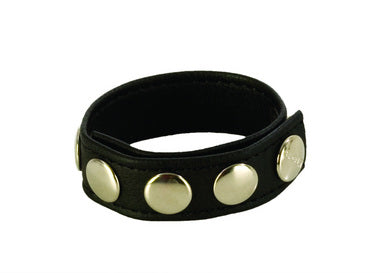 Colt Leather Cock Ball Strap 5 Snap Fastener Black