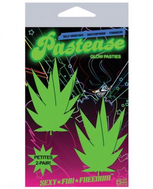 Pastease Petites Glow In The Dark Leaf O/S 2 Pack