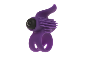 Adrien Lastic Double Ring Purple Vibrating Tongue