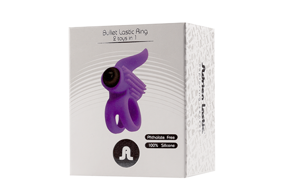 Adrien Lastic Double Ring Purple Vibrating Tongue