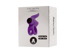 Adrien Lastic Double Ring Purple Vibrating Tongue