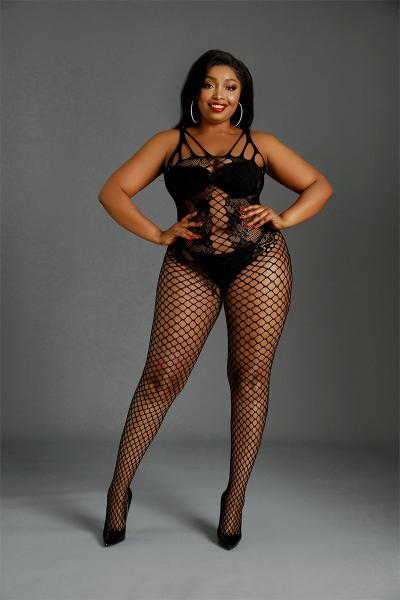 Moonlight Plus Model 04 Black Bodystocking