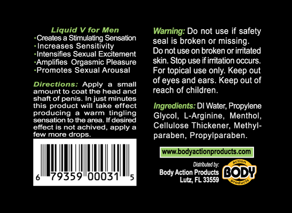 Liquid V Men Bottle .5 Oz Carded