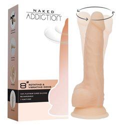 Naked Addiction Rotating & Vibrating Dong Beige