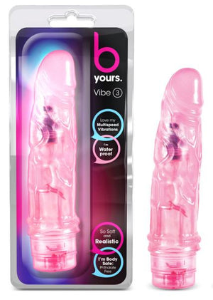 B Yours Cock Vibe 3 Pink Realistic Vibrating Dildo