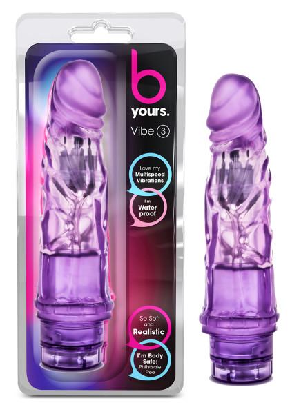 B Yours Vibe 3 Purple Realistic Dildo