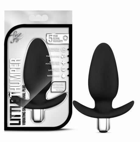 Luxe Little Thumper Black Vibrating Plug