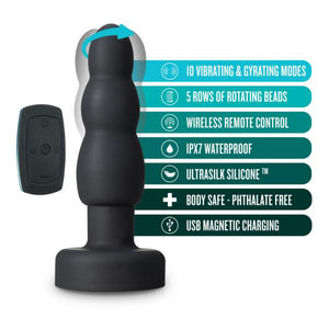 Anal Adventures Platinum Propel Plug Black