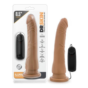 Dr. Skin 8.5 Inches Vibrating Realistic Cock Mocha
