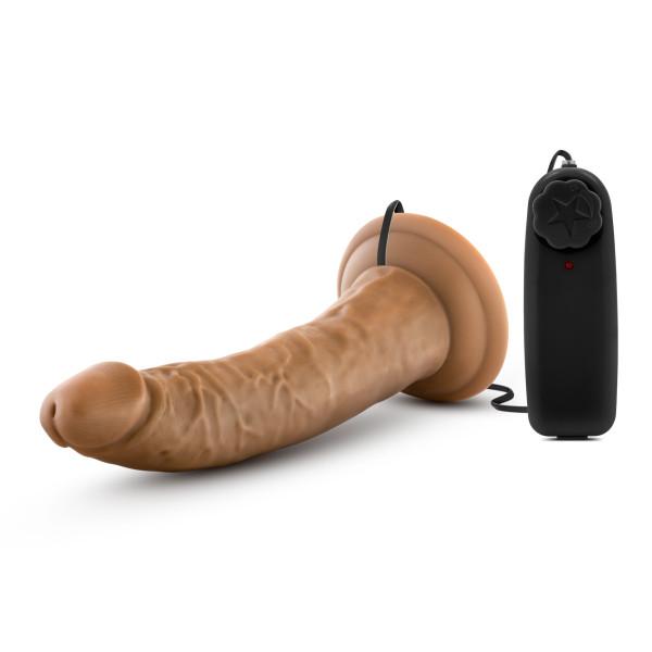 Dr Dave 7 Inches Vibrating Cock Suction Cup Tan