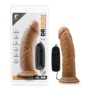 Dr Joe 8 Inches Vibrating Cock With Suction Cup Tan