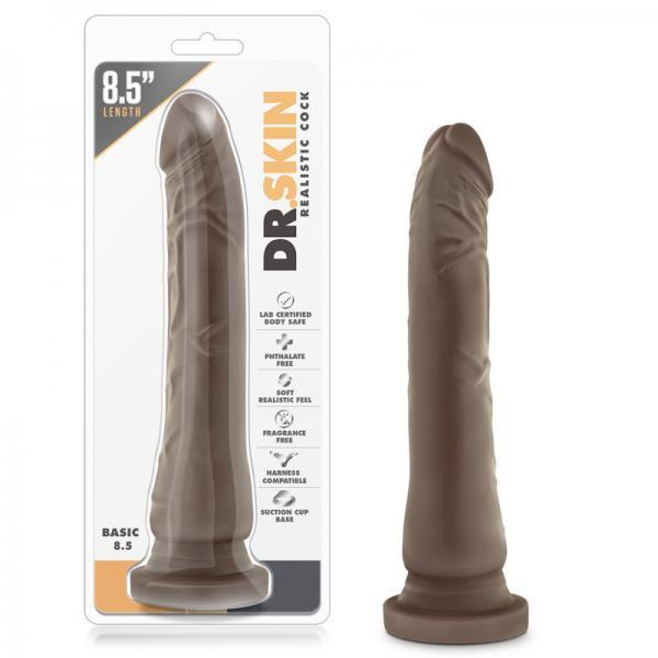 Dr Skin Basic 8.5 Inches Realistic Cock Brown Dildo
