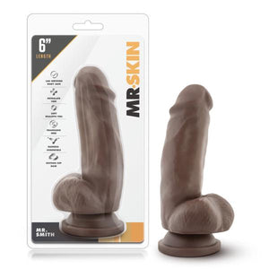 Mr Skin Mr Smith 6 Inches Dildo Suction Cup Brown