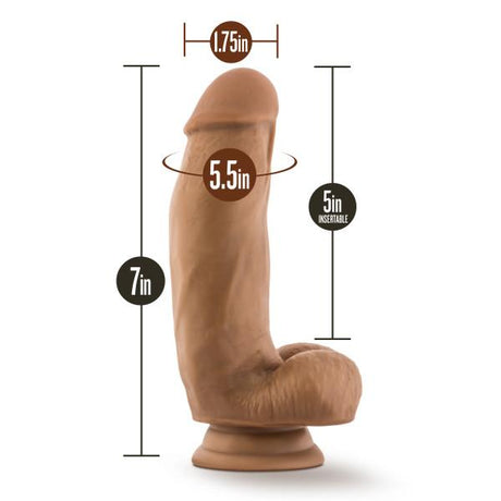 Dr.Skin Silicone Dr. Samuel 7 Dildo W Suction Cup Mocha "