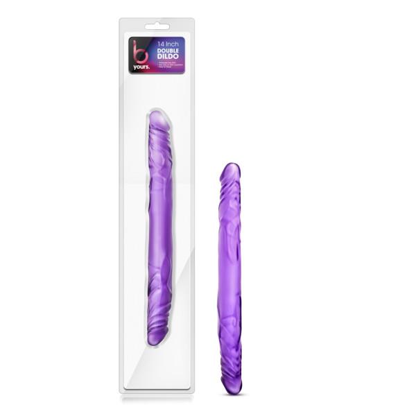 B Yours 14 Inches Double Dildo Purple