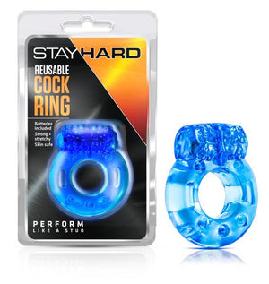 Reusable Vibrating C Ring Blue