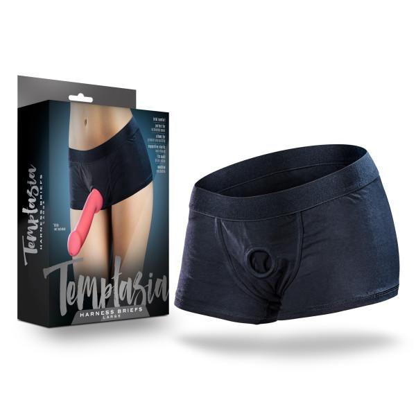 Temptasia Panty Harness Briefs Medium Black