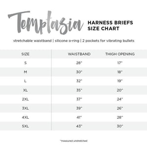 Temptasia Panty Harness Briefs 5 Xl Black