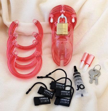 Complete Package Cage Rings Locks Pink