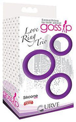 Gossip Love Ring Trio Violet Purple