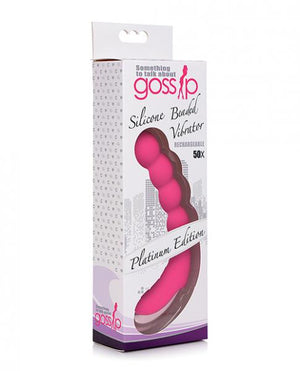 Gossip Silicone Beaded G Spot Rechargeable Vibrator Magenta